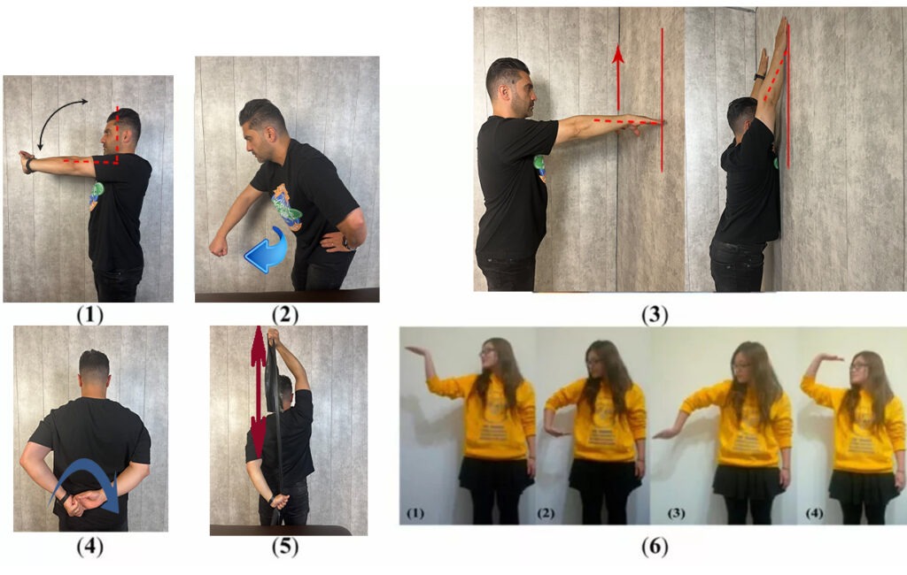 نمونه تمرینات CODMAN (تمرینات جنبش‌پذیری)